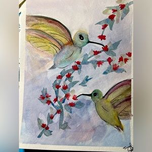 7.5 x 11” original watercolor painting